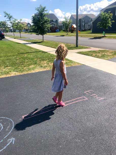 sidewalk chalk motor skills