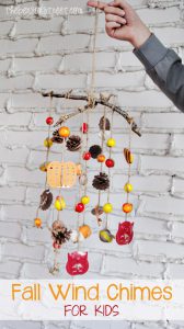 fall crafts for kids wind chime