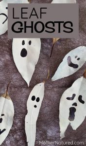 fall crafts for kids ghost leaves