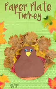 fall crafts for kids turkey plate