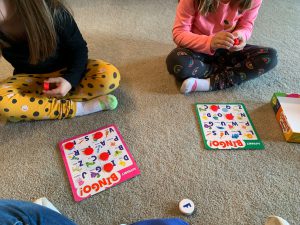 girls playing board games